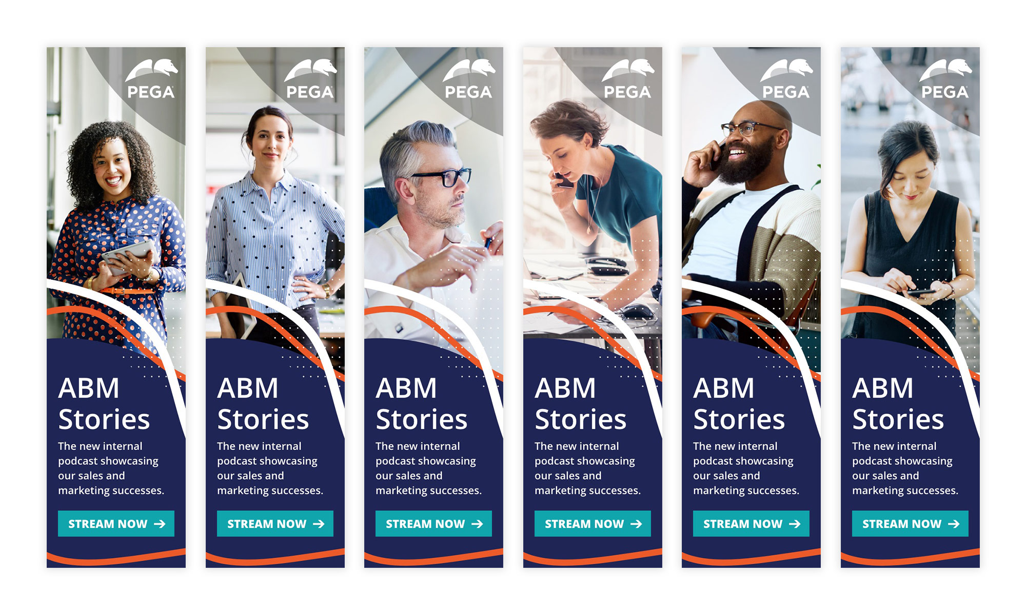 <strong>PEGA</strong> ABM Stories campaign banners