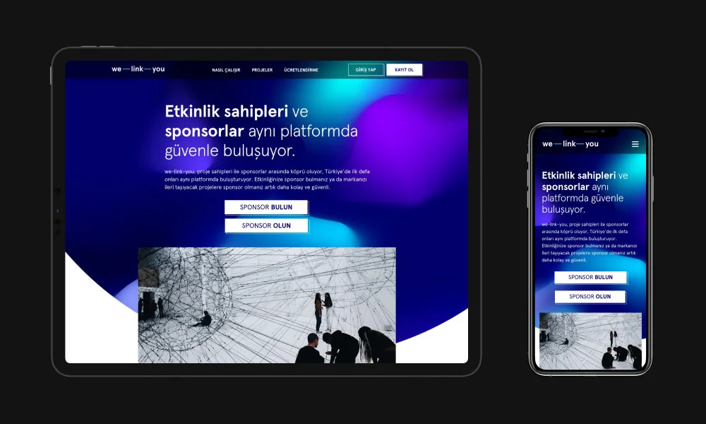 we-link-you portfolio project thumbnail by Ediz Pinar Studio™